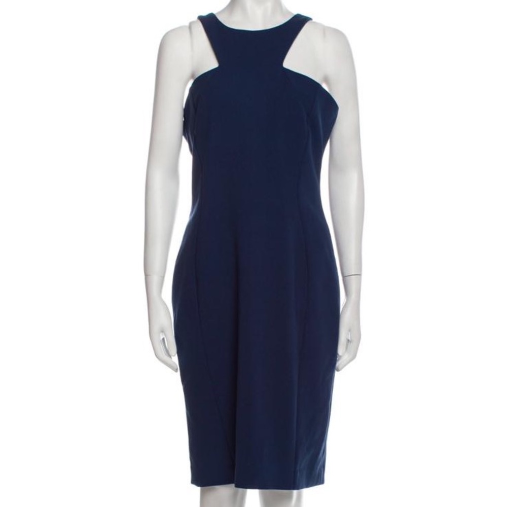 Versace collection Blue Halter Sheath Dress for Night Out, L